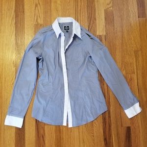 Express Esswntial Shirt - Gray with white trim